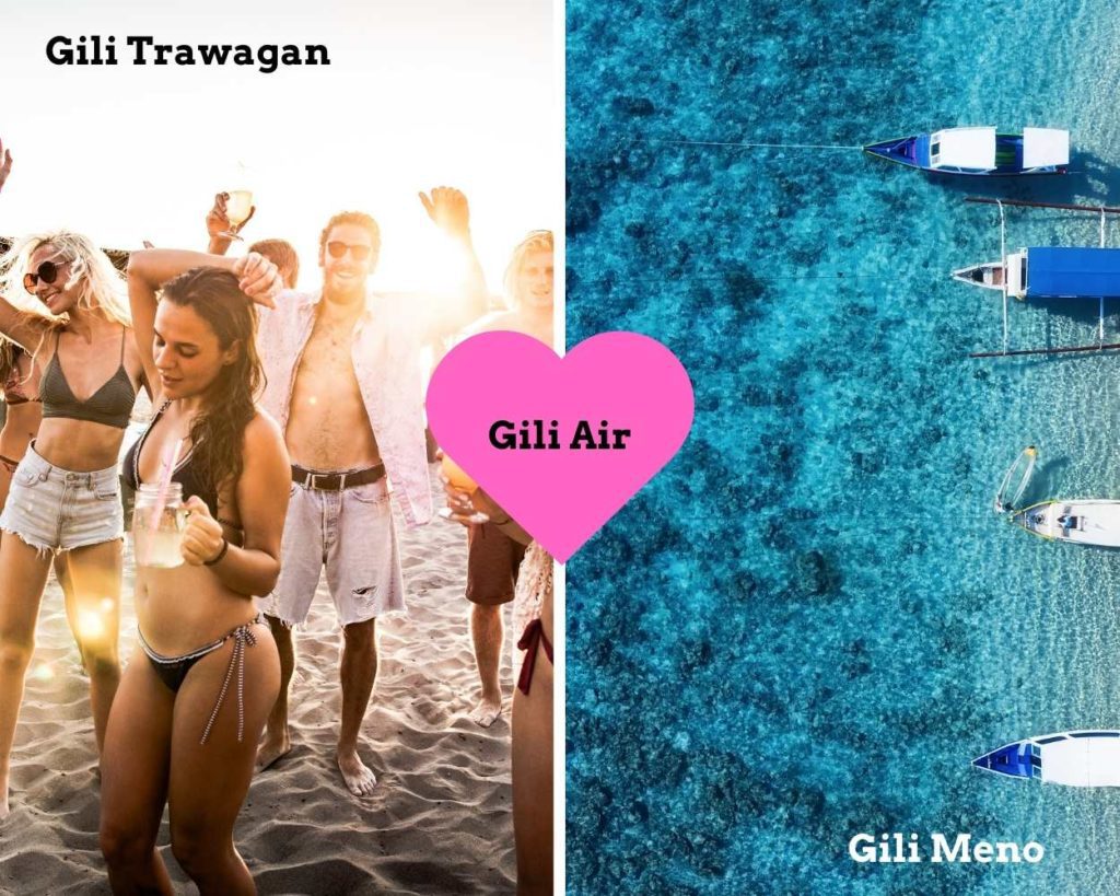 Comparison between the 3 Gili Islands